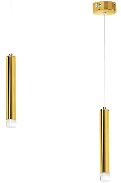 Závěsné svítidlo Goldie, 1x zlaté kovové stínítko, g