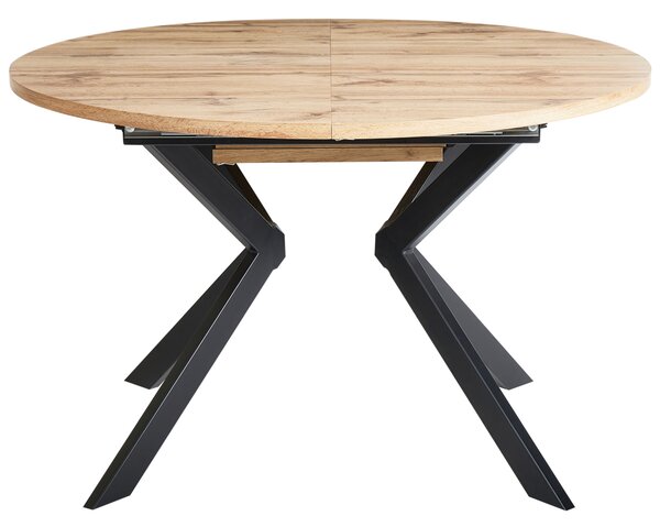 Rozkládací jídelní stůl CARLEA Světle hnědá 120/160 cm 120 cm