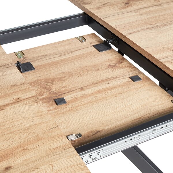 Rozkládací jídelní stůl CARLEA Světle hnědá 120/160 cm 120 cm