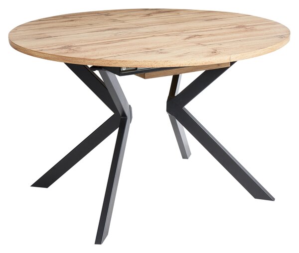 Rozkládací jídelní stůl CARLEA Světle hnědá 120/160 cm 120 cm