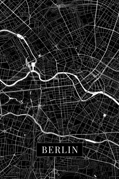 Mapa Berlin black, (26.7 x 40 cm)