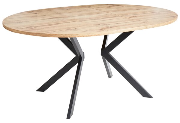 Rozkládací jídelní stůl CARLEA Světle hnědá 120/160 cm 120 cm