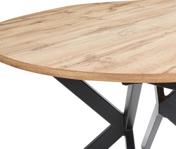 Rozkládací jídelní stůl CARLEA Světle hnědá 120/160 cm 120 cm