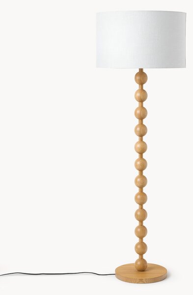 Stojací lampa's dřevěnou podstavou Shona