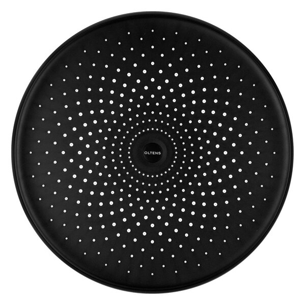 Oltens Vann hlavová sprcha 26x26 cm kulatý černá mat 37007300