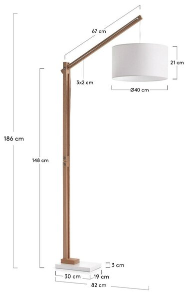 Volně stojící lampa Kave Home Izaar