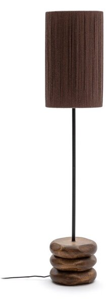 Stojací lampa z masivu akácie v tmavě přírodní barvě (výška 147 cm) Kor – Kave Home