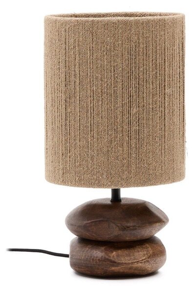 Stolní lampa v tmavě přírodní barvě z masivu akácie (výška 43 cm) Kor – Kave Home