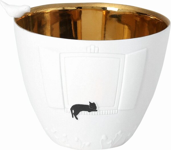 Räder Porcelánový svícen Cat Visit