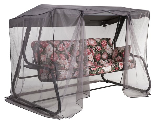 Zahradní houpačka s moskytiérou a s bočními stolky Celebes Plus Black Edition A101-02PB PATIO 448785