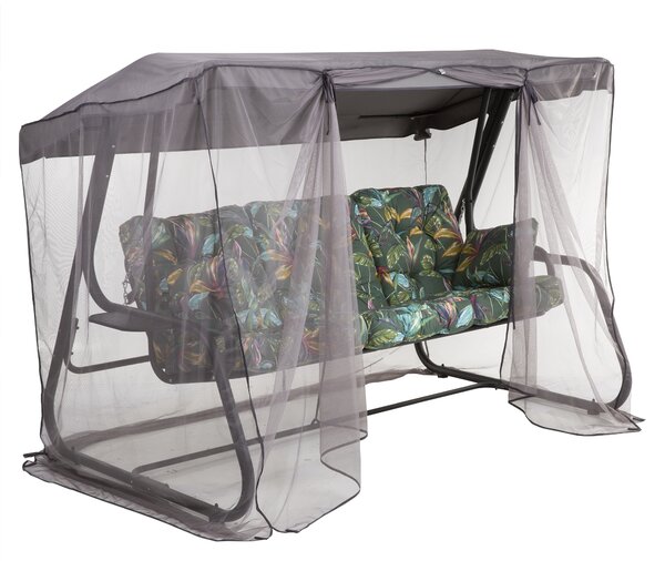 Zahradní houpačka s moskytiérou a s bočními stolky Celebes Plus Black Edition G058-02PB PATIO 448786