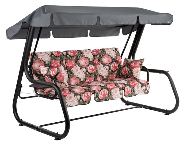Zahradní houpačka Rimini Black Edition s bočními stolky A101-23PB PATIO 448564