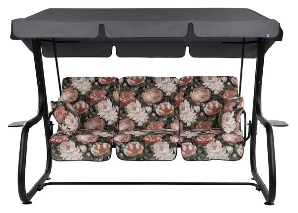 Zahradní houpačka Rimini Black Edition s bočními stolky A101-23PB PATIO 448564