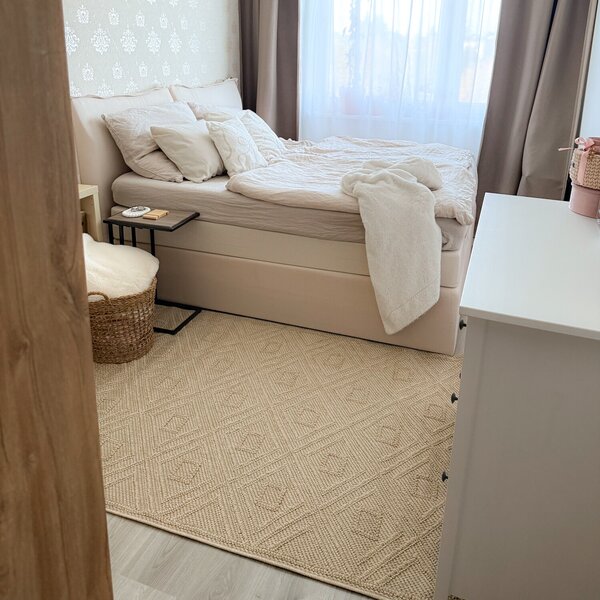 Ayyildiz, Kusový koberec Patara 4956 Beige – na ven i na doma, 80x150, béžová, chodba / předsíň