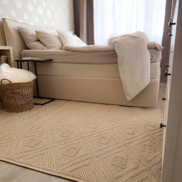 Ayyildiz, Kusový koberec Patara 4956 Beige – na ven i na doma, 80x150, béžová, chodba / předsíň