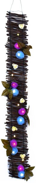 Umělá květina Girlanda z LED růží, 120cm