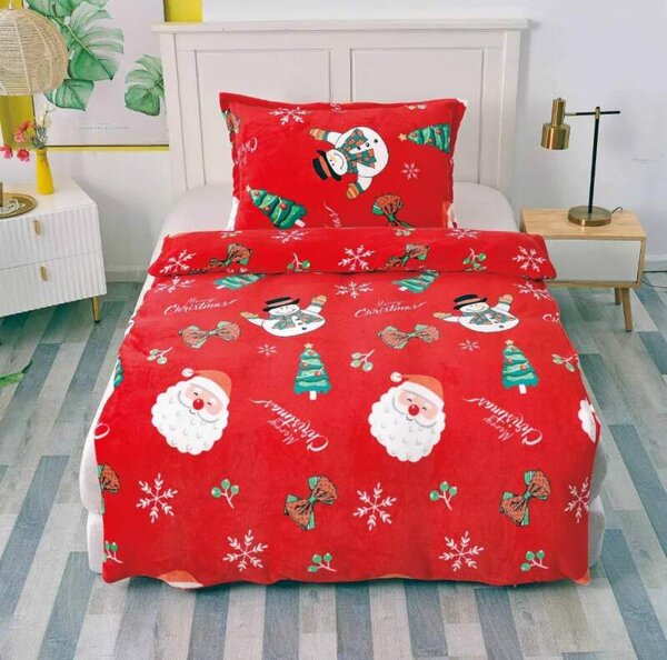 ! AKČNÍ VÝPRODEJ ! Ložní souprava Microdream-flanel PREMIUM 70x90/140x200cm - MERRY CHRISTMAS IV