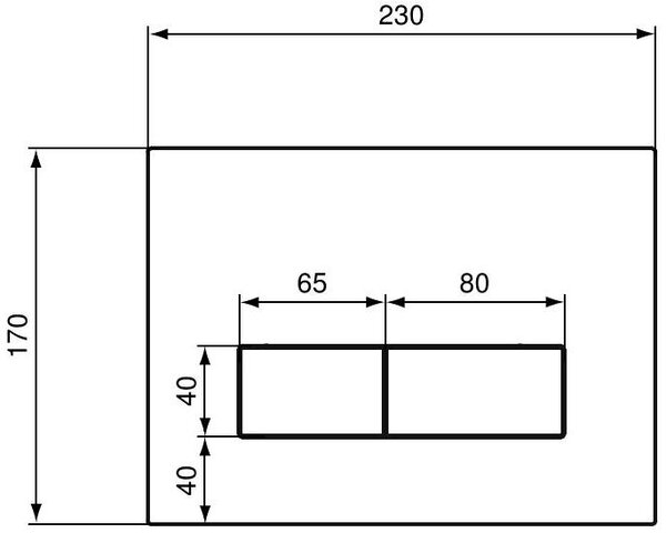 Ideal Standard splachovací tlačítko pro WC bílá W3708AC