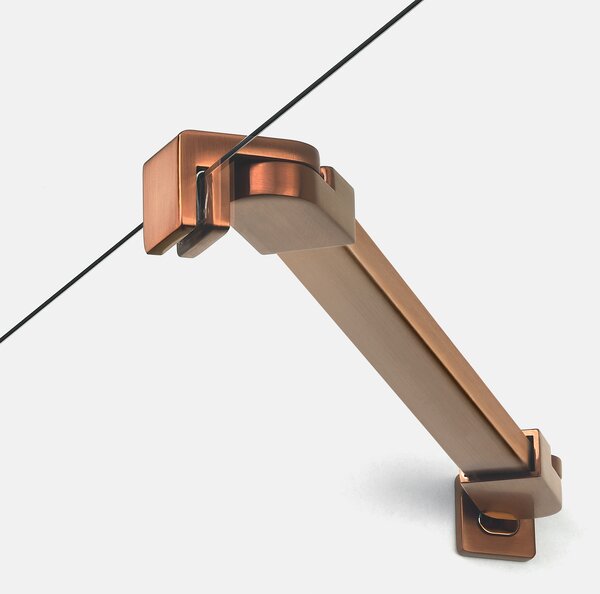 New Trendy New Soleo Copper Brushed sprchová zástěna walk-in 100 cm měděná kartáčovaný/průhledné sklo K-2104