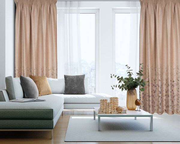 ZATEMŇOVACÍ ZÁVĚS NA PÁSCE MARIELA 140X270 CM VZOROVANÁ