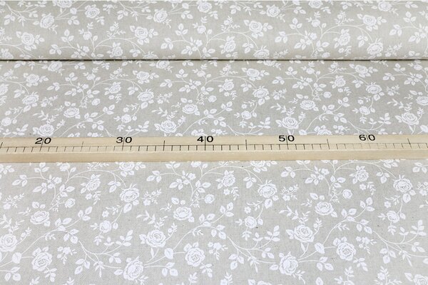 Dekorační látka mini bílé květiny, š. 140 cm Barva Vícebarevná Rozměry Šířka 140 cm