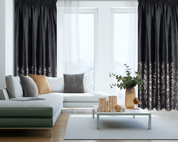 ZATEMŇOVACÍ ZÁVĚS NA PÁSCE MARIELA 140X270 CM VZOROVANÁ
