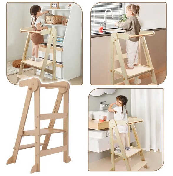 Babytower™ Dřevěná Nastavitelné Učící Věž