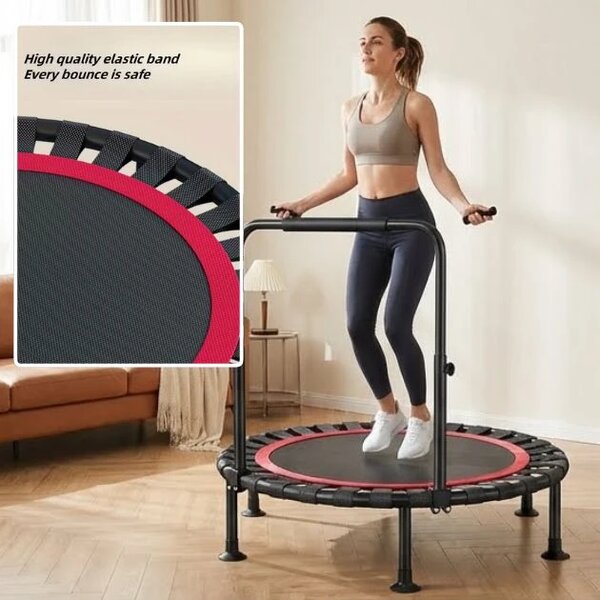 Bouncepro™ Skládací Trampolína S Nastavitelným Madlem