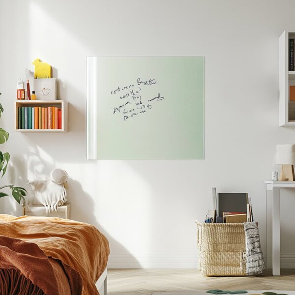 Bílá satinová skleněná magnetická tabule Smatab® - 40 × 60 cm