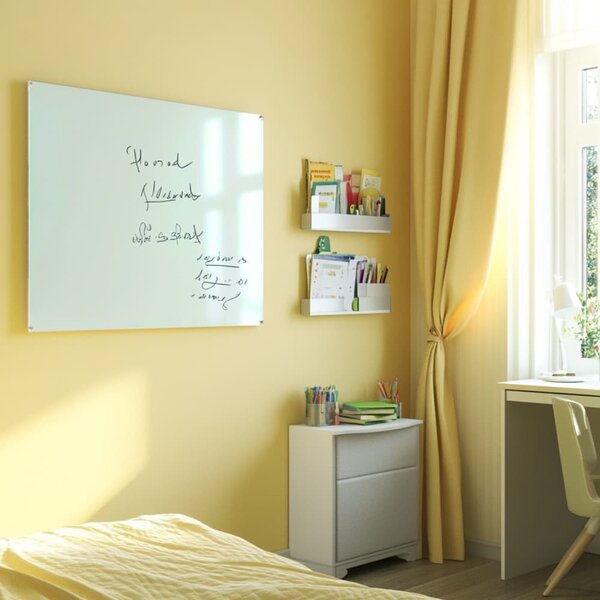Bílá satinová skleněná magnetická tabule Smatab® - 40 × 60 cm