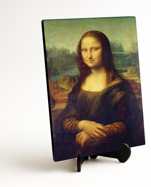 DUBLEZ | Dřevěná reprodukce obrazu - Mona Lisa | UV tisk, Premium