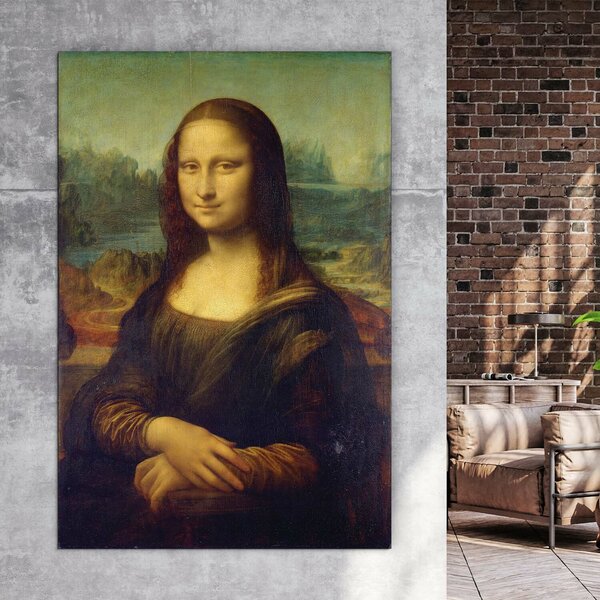 DUBLEZ | Dřevěná reprodukce obrazu - Mona Lisa | UV tisk, Premium
