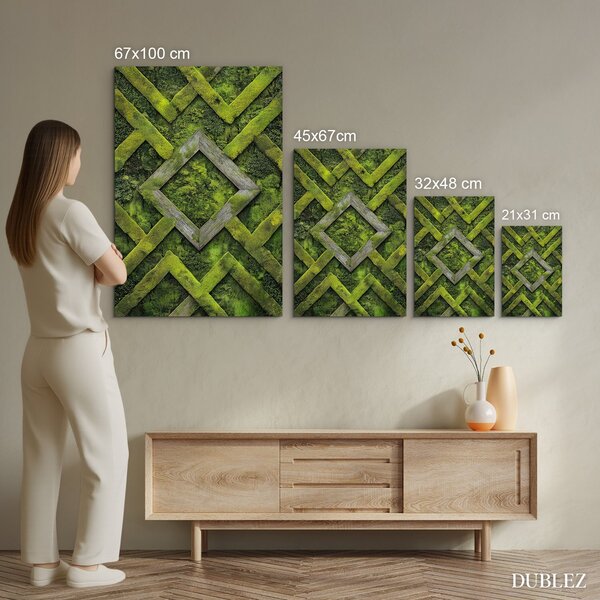 DUBLEZ | Nástěnná dekorace - Geometrické mechy | UV tisk, Premium
