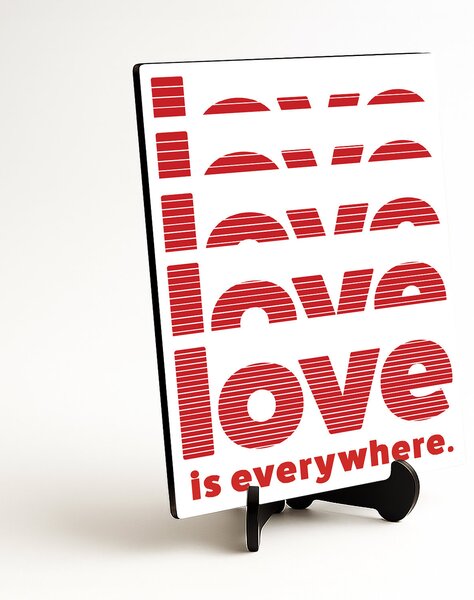 DUBLEZ | Moderní obraz s nápisem - Love is everywhere | UV tisk, Premium