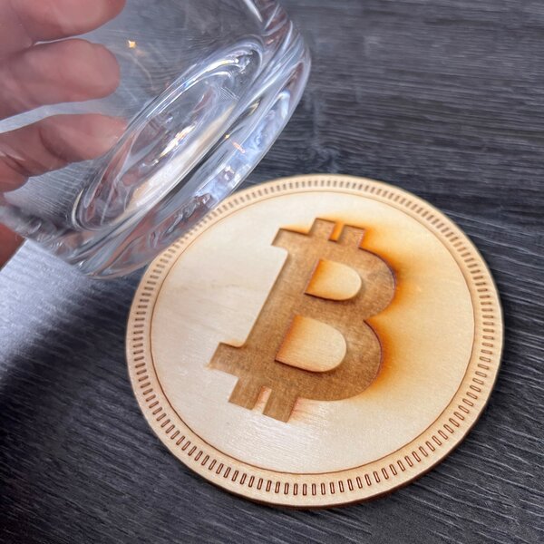 Podtácek Bitcoin