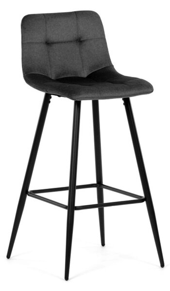 Barová židle sametová, šedá AUB-X7015 GREY2