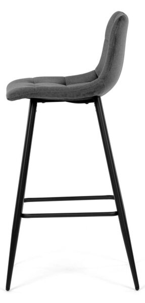 Barová židle sametová, šedá AUB-X7015 GREY2