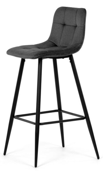 Barová židle sametová, šedá AUB-X7015 GREY2