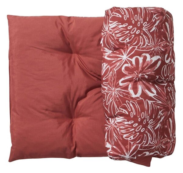 Přikrývka z mikrovlákna s potiskem tropických listů 400g/m2 terakota 60x120x10 cm