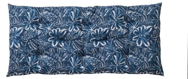Přikrývka z mikrovlákna s potiskem tropických listů 400g/m2 modrá 60x120x10 cm