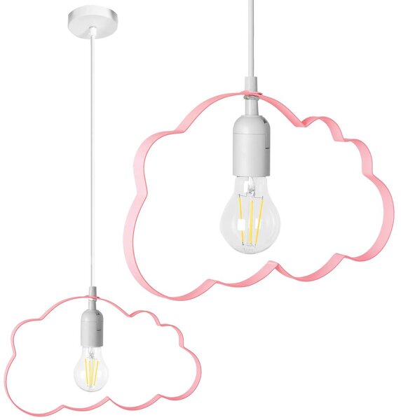 Moderní dětské stropní svítidlo - cloud Růžová