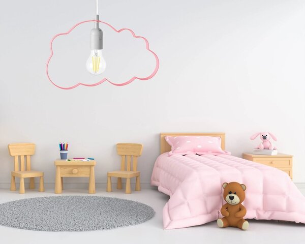 Moderní dětské stropní svítidlo - cloud Růžová