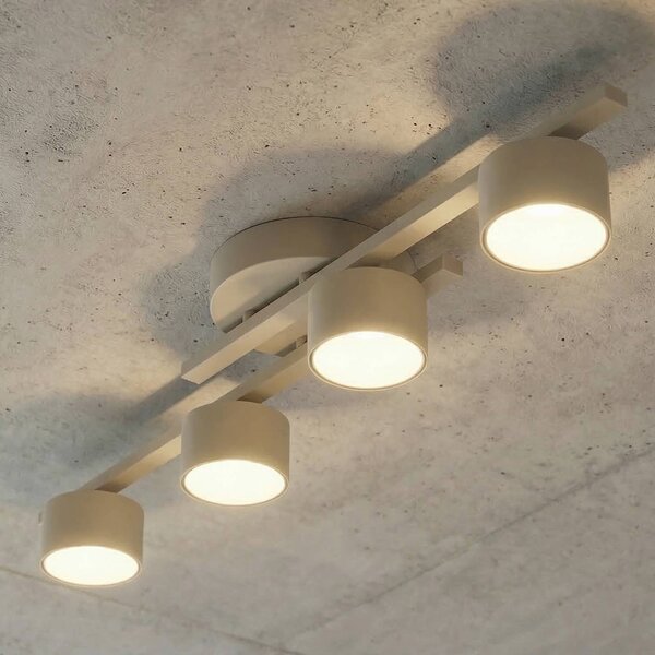 EMIBIG LIGHTING Stropní světlo FRAGMENT, béžové, délka 87 cm, 4ramenné, kovové, stmívatelný, Krémová / jantar, Obývací pokoj / jídelna, kov, Moderní, Stropní půlkruhové světlo s prostorem