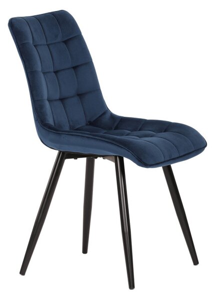 Jídelní židle sametová, modrá CT-384 BLUE4