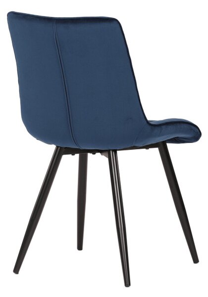 Jídelní židle sametová, modrá CT-384 BLUE4