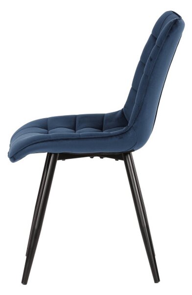 Jídelní židle sametová, modrá CT-384 BLUE4