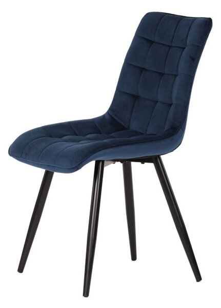 Jídelní židle sametová, modrá CT-384 BLUE4