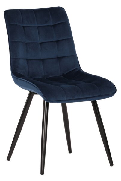 Jídelní židle sametová, modrá CT-384 BLUE4