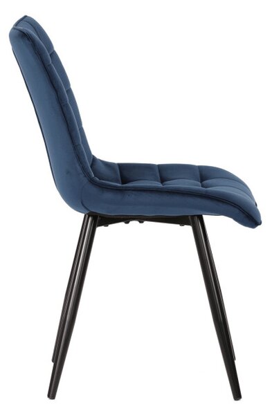 Jídelní židle sametová, modrá CT-384 BLUE4
