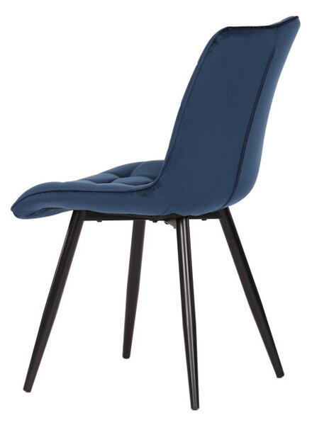 Jídelní židle sametová, modrá CT-384 BLUE4
